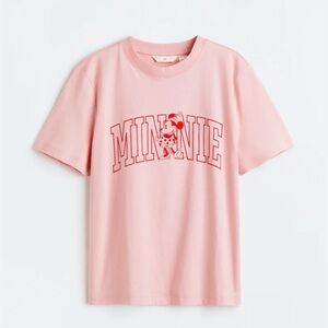 H&M Light Pink Minnie Graphic Tee